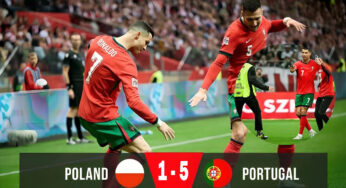 Portugal vs Polandia: Ronaldo Cetak 2 Gol, A Selecao Hancurkan Polandia 5-1