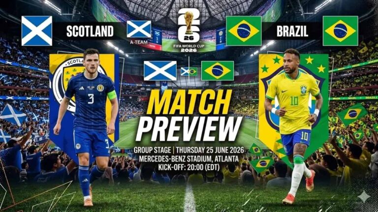 Link Live Streaming Skotlandia Vs Brasil Piala Dunia 2026 Hari Ini