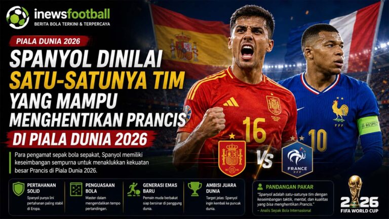 Spanyol Dinilai Jadi Satu-Satunya Tim yang Mampu Menghentikan Prancis di Piala Dunia 2026
