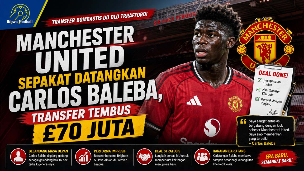 Manchester United Sepakat Datangkan Carlos Baleba, Transfer Tembus £70 Juta