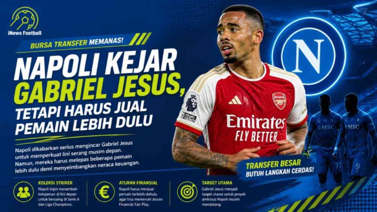 Napoli Kejar Gabriel Jesus, tetapi Harus Jual Pemain Lebih Dulu